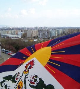 Dresden zeigt Flagge für Tibet 2019
