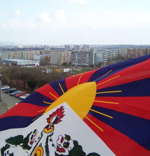 Dresden zeigt Flagge für Tibet 2019