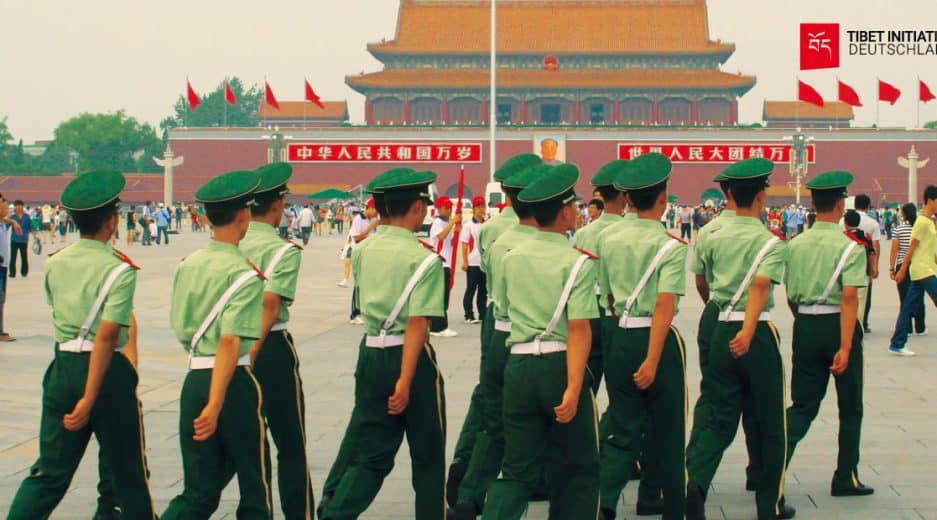 Soldaten auf dem Tiananmen Platz