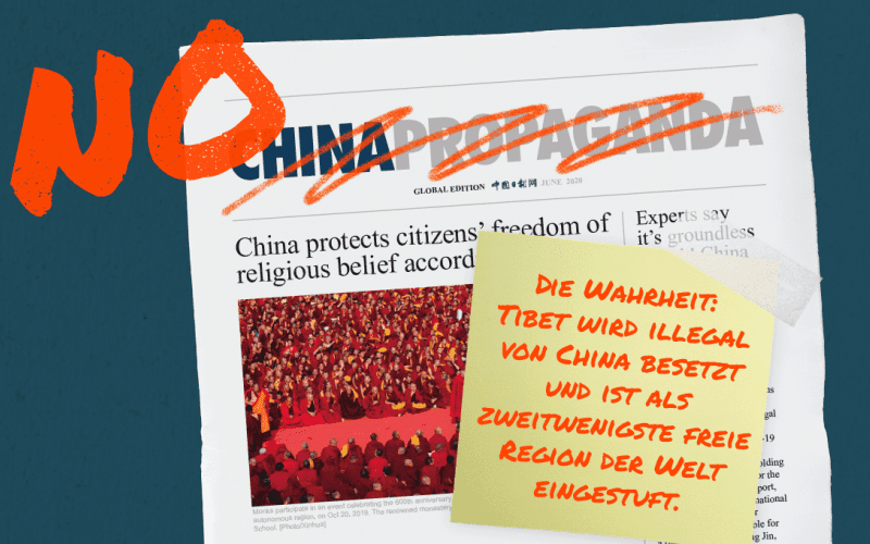 China schaltet weltweit Anzeigen in Medien und verbreitet so seine Narrative, etwa über Tibet. Diesen Missbrauch der freien Presse sollten Demokratien nicht hinnehmen, kommentiert Mandie McKeown.