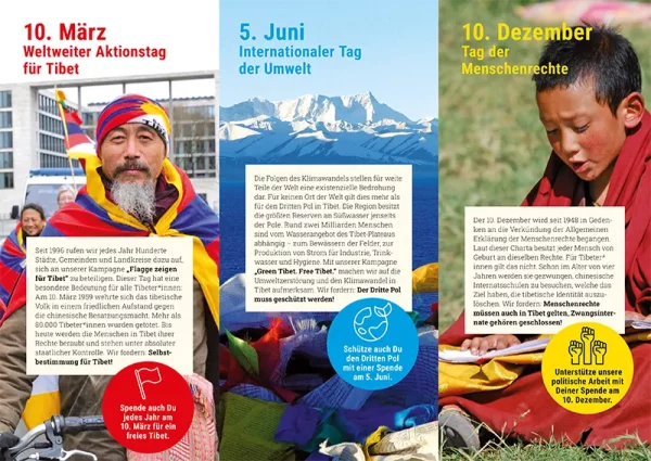 3 Tage für Tibet Flyer Rückseite